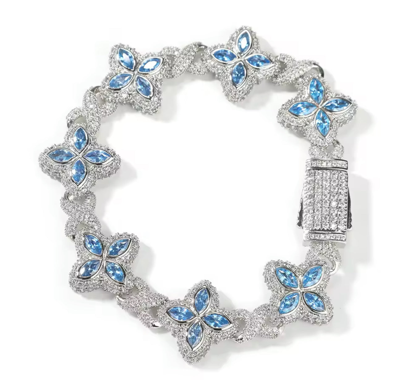 15MM Colorful Clover Bracelet (Diamond Tester Approved)
