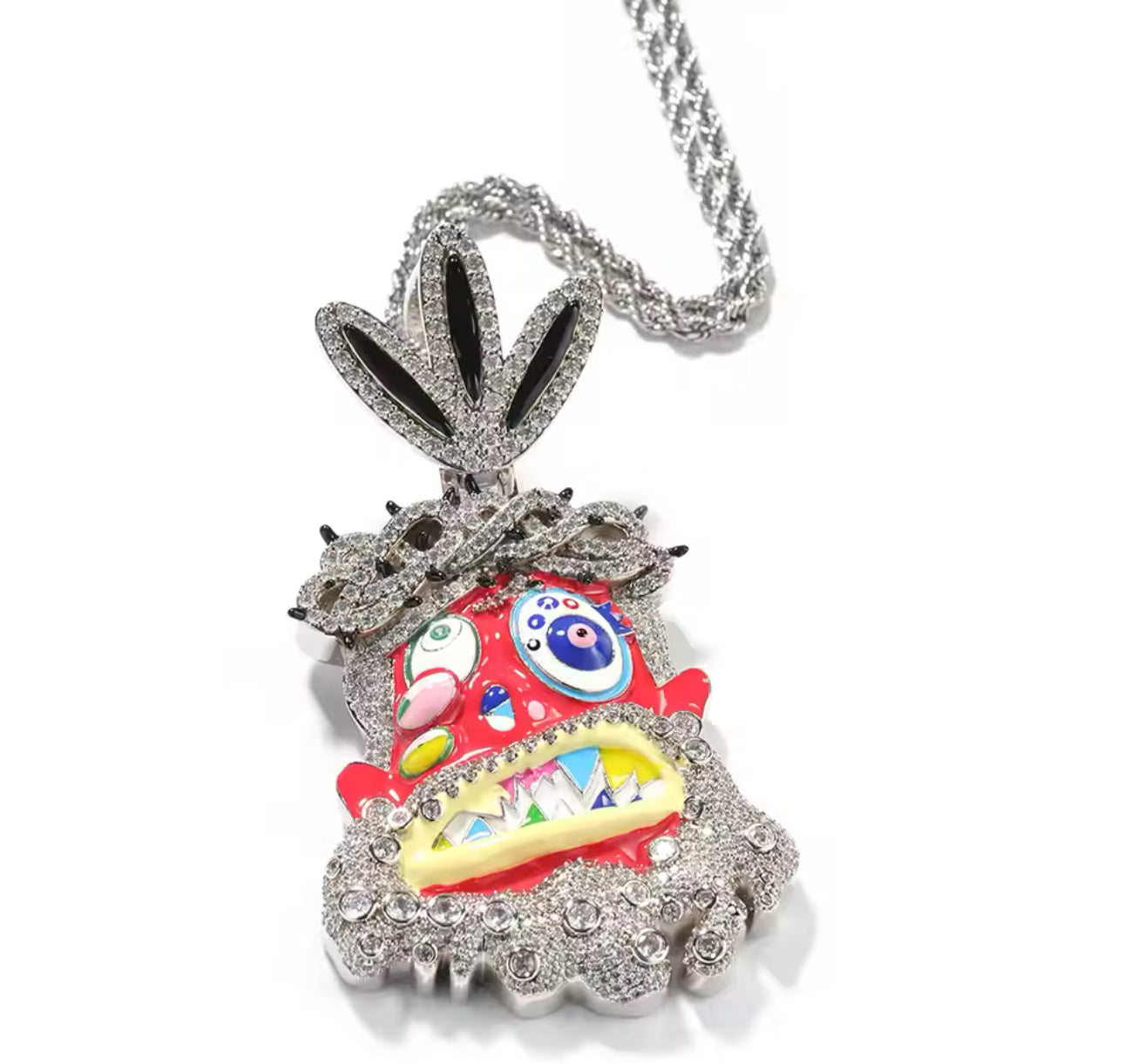 Jesus Cartoon Pendant (Diamond Tester Approved)