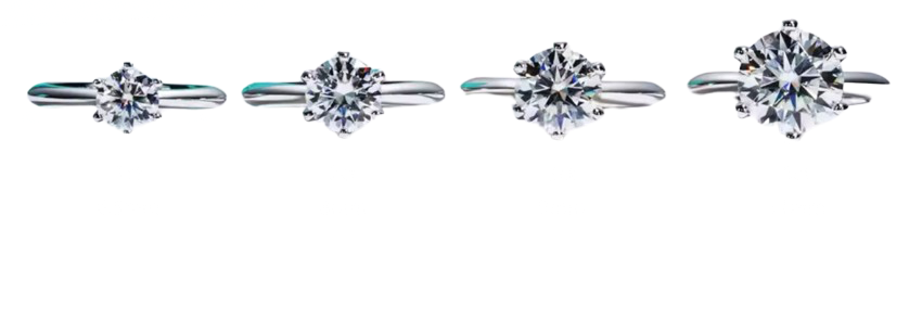 Round Moissanite Diamond Wedding Ring | D Color VVS1 Clarity 925 Sliver