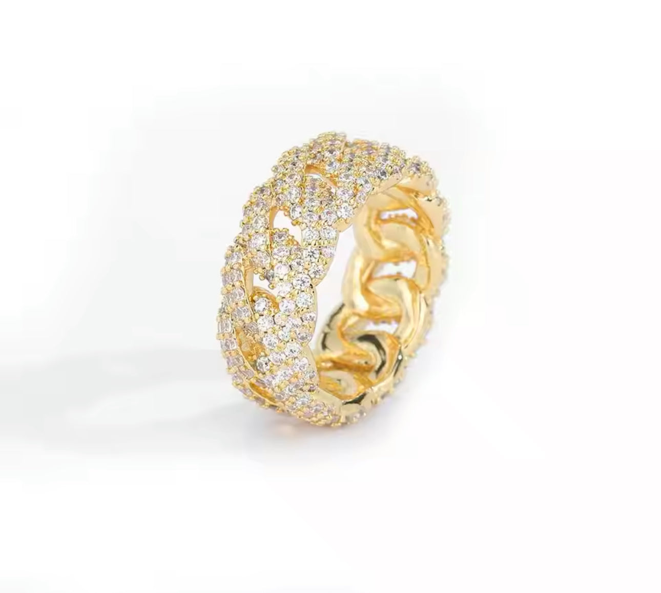 Cuban Link Ring (Diamond Tester Approved)