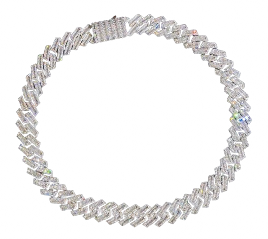 20MM Baguette Cuban Necklace (Diamond Tester Approved)