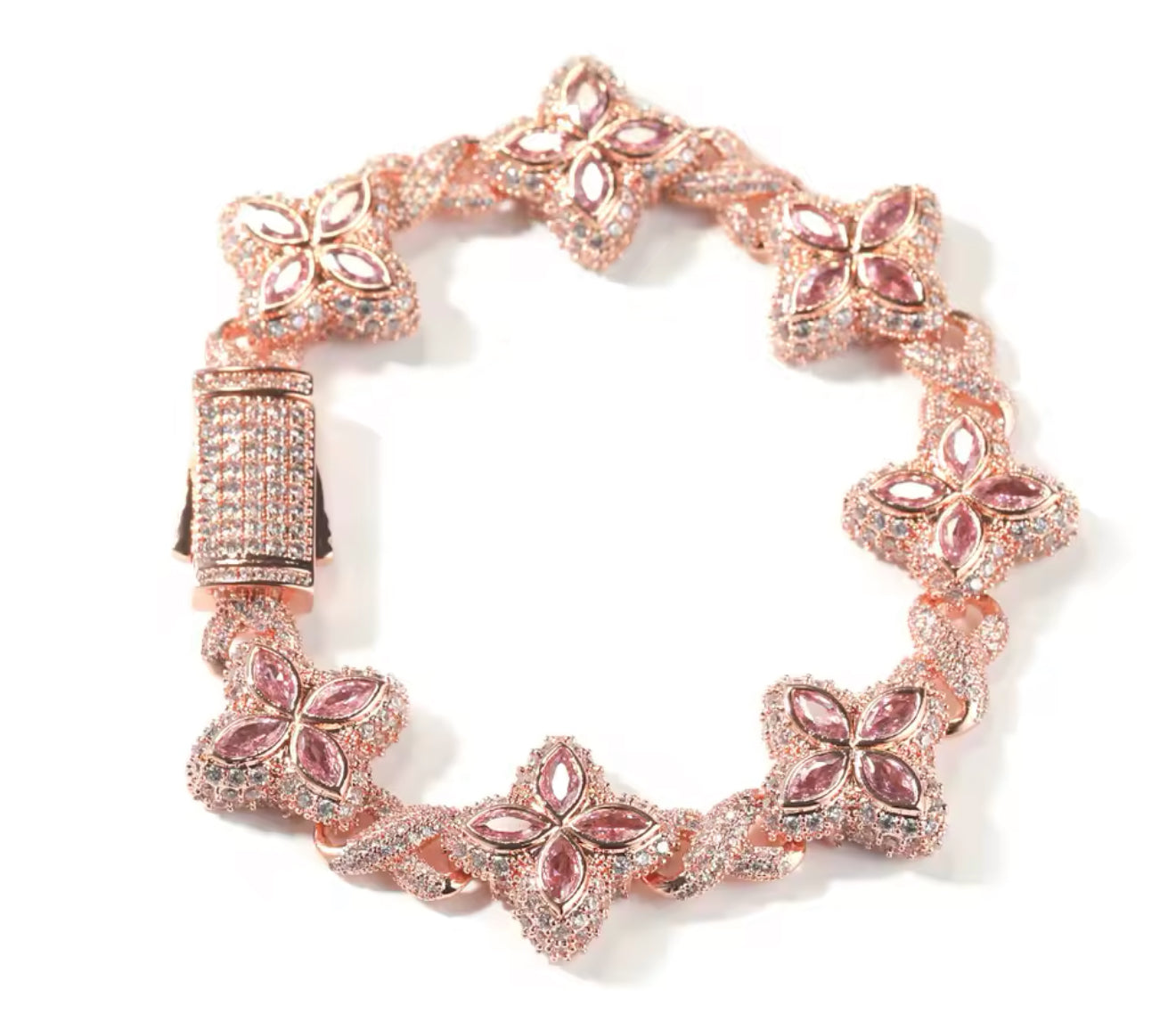 15MM Colorful Clover Bracelet (Diamond Tester Approved)