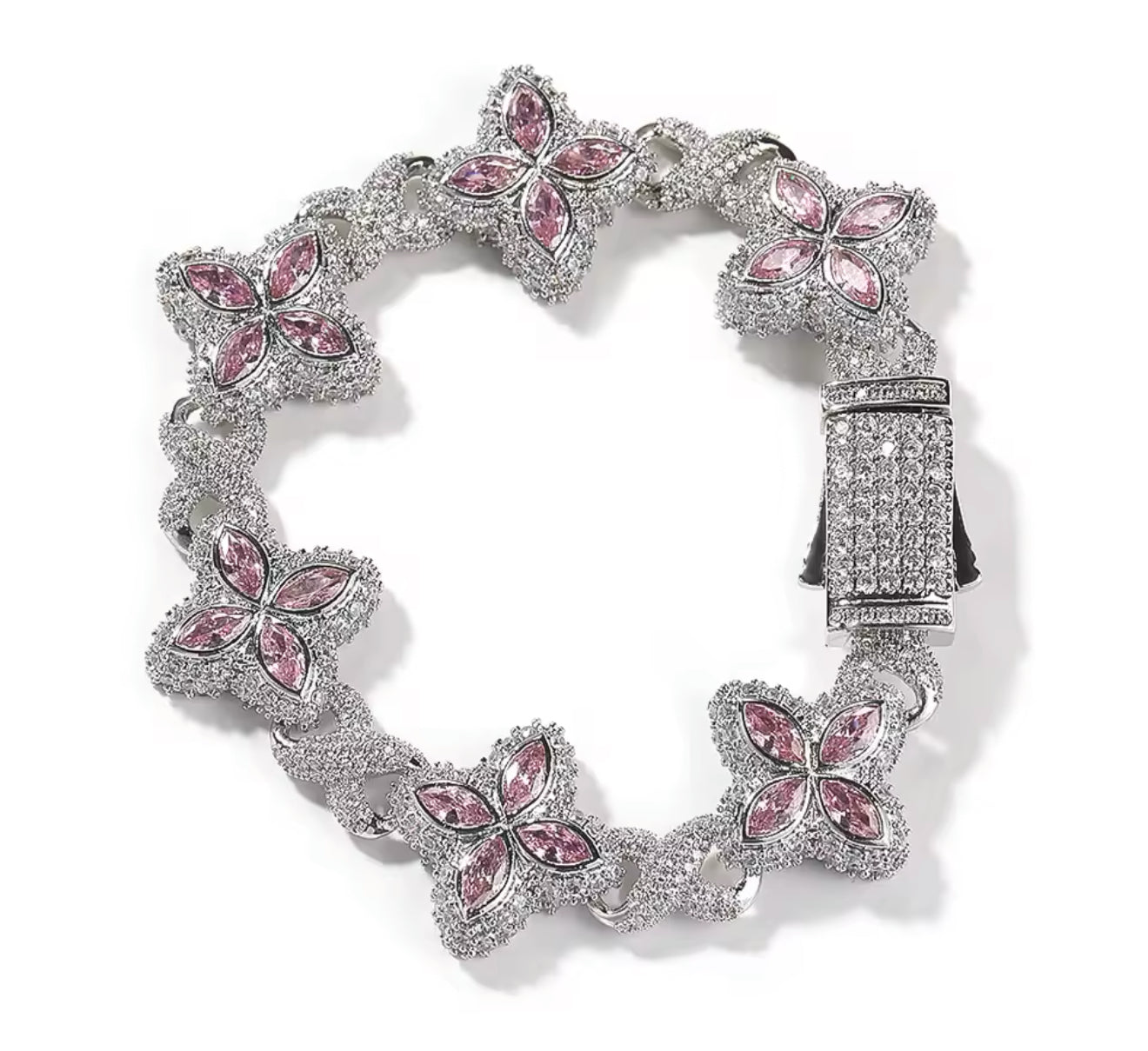 15MM Colorful Clover Bracelet (Diamond Tester Approved)