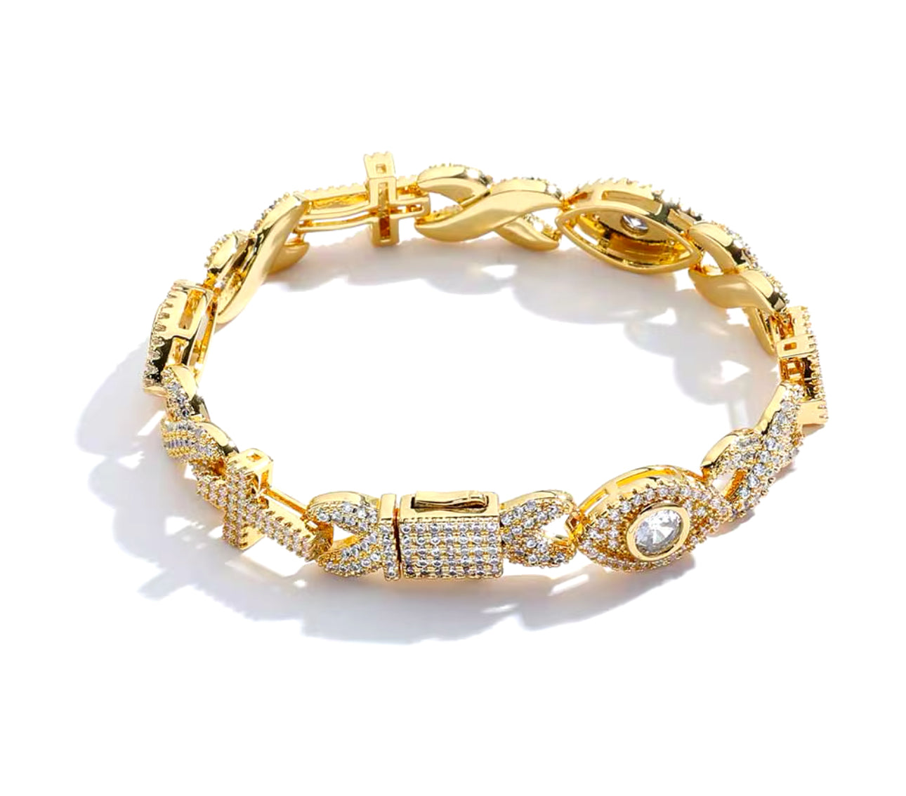 Cross Eye Bracelet (Diamond Tester Approved)