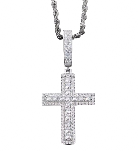 2.25 Moissanite Diamond Cross | D Color VVS1