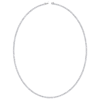 3MM Moissanite Tennis 925 Sliver Necklace | D Color VVS1 Clarity