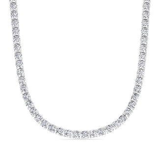 3MM Moissanite Tennis 925 Sliver Necklace | D Color VVS1 Clarity