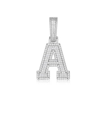 Custom Small Letter Pendant 925 Sliver  Moissanite | D-Color VVS1 Clarity | Passed Diamond Test