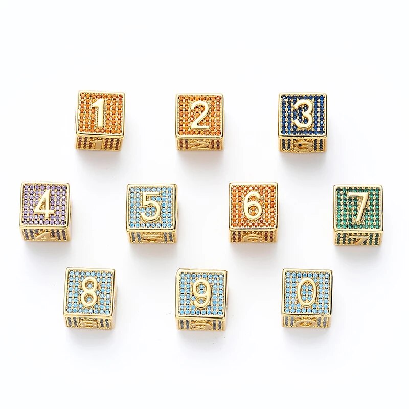 Custom Block Letters | Name necklace | Colored Simulated Diamonds