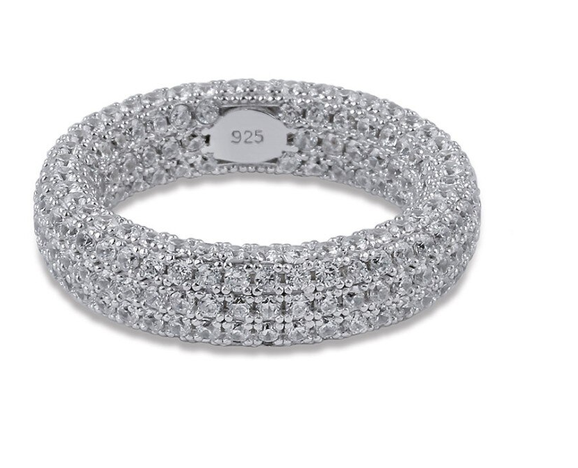 925 Sliver Micro Paved 7MM Eternity band