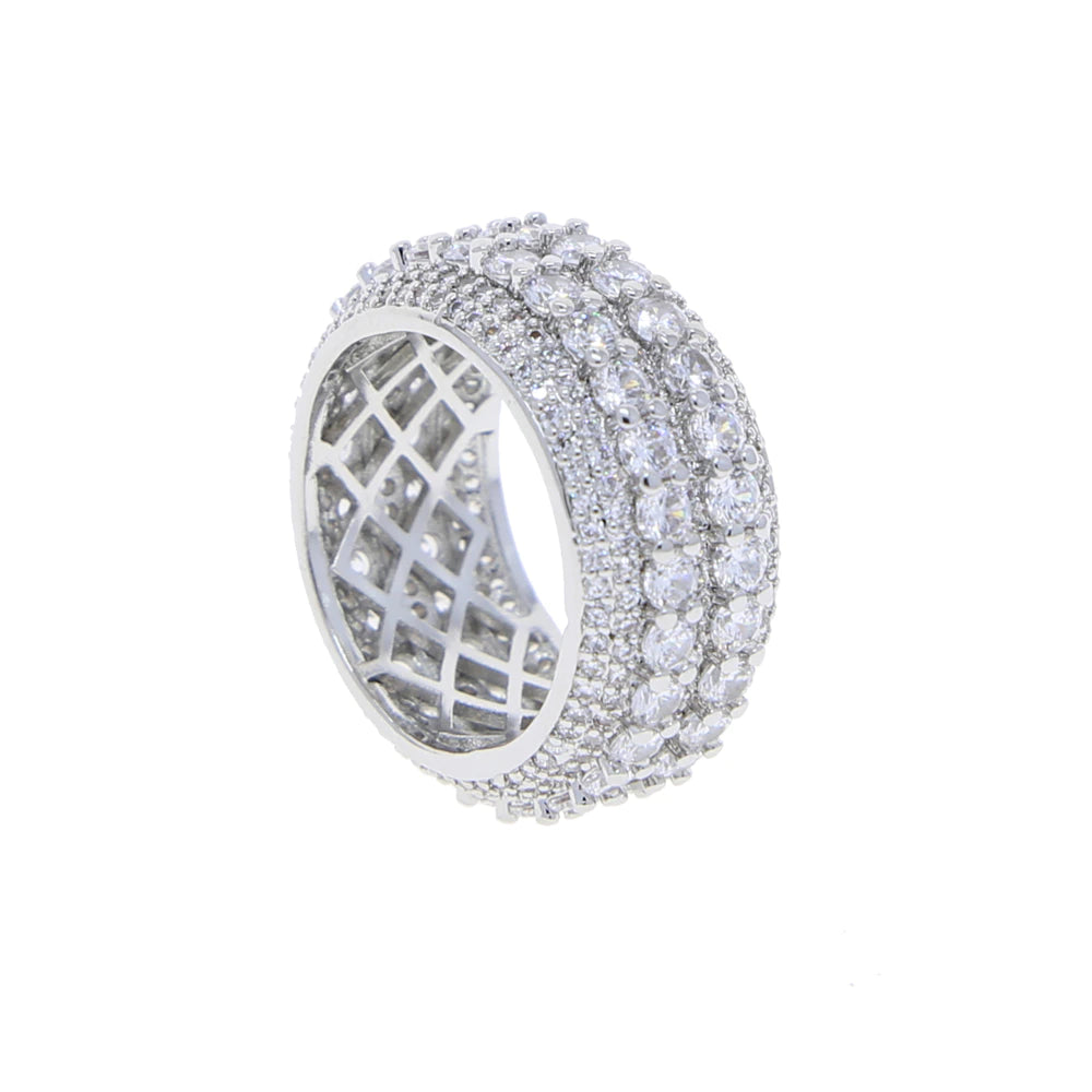 9 Layer Eternity Simulated Round Diamond band