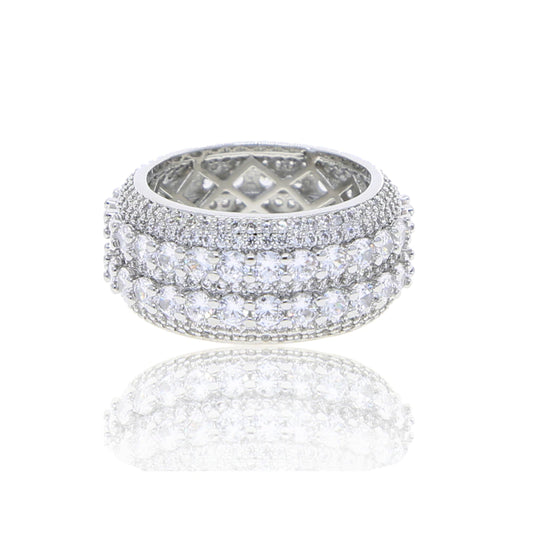 9 Layer Eternity Simulated Round Diamond band