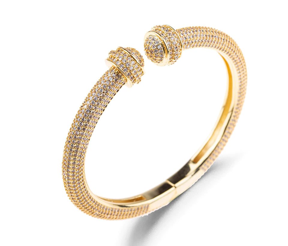 2CT Round Lab Diamond Pave Bangle