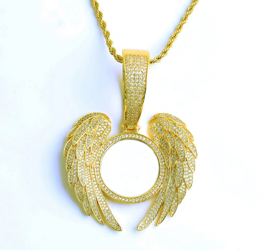 Angel Wings Picture Pendant | GOLD