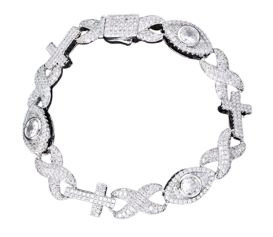 Cross Eye Bracelet (Diamond Tester Approved)