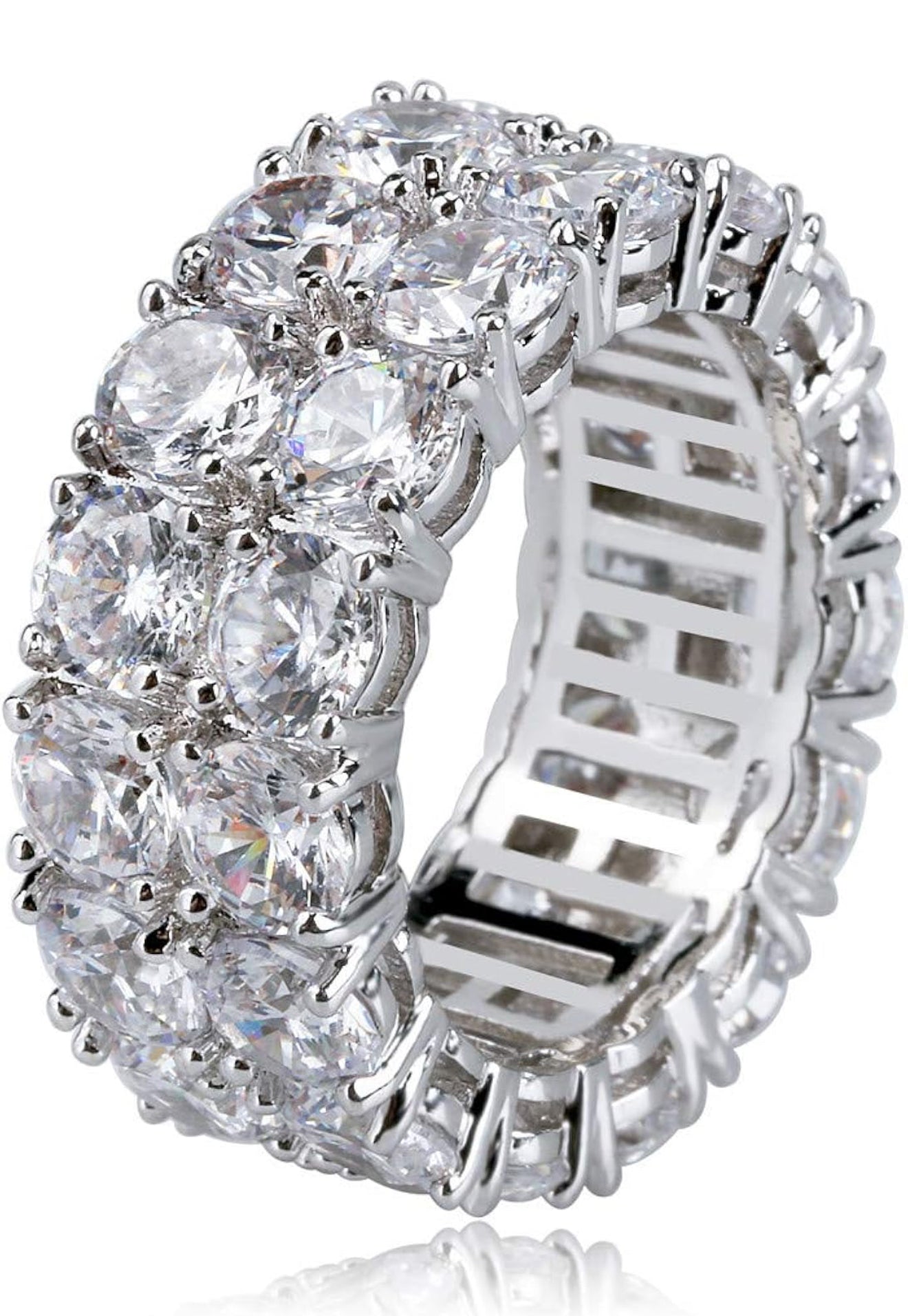 Double Row Eternity Band Ring (CZ)