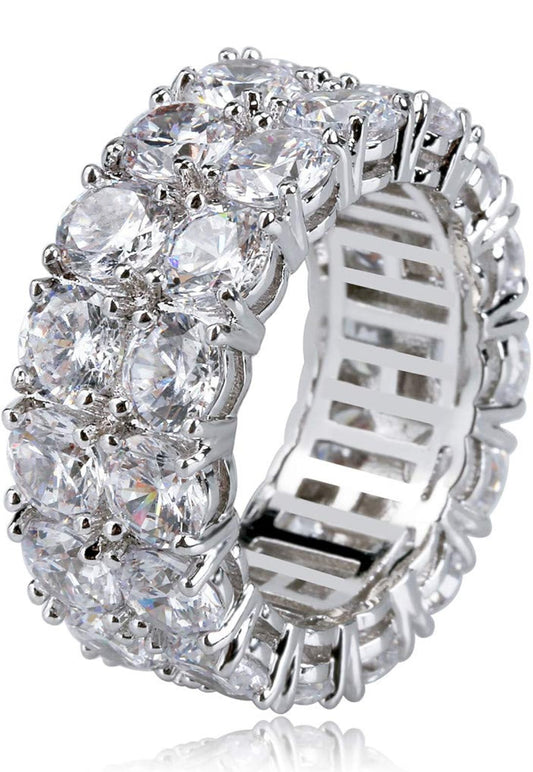Double Row Eternity Band Ring (CZ)