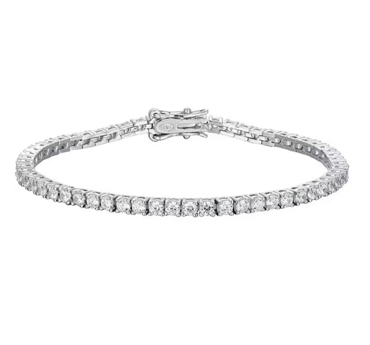 3MM Moissanite Diamond Tennis bracelet 925 Sterling Silver | D Color | VVS1 Clarity