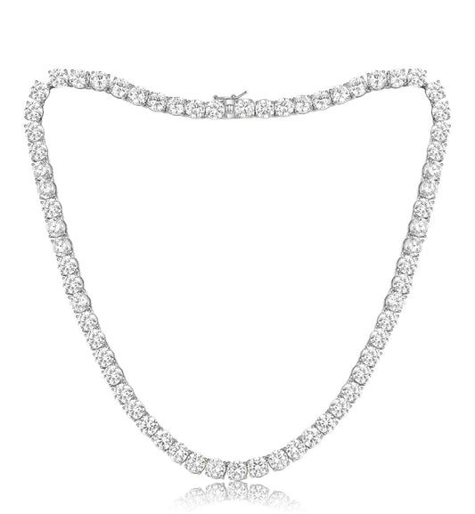 6MM Moissanite Tennis 925 Sliver Necklace | D Color VVS1 Clarity