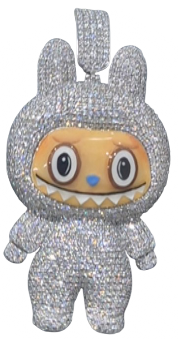 Custom Diamond Labubu Inspired Pendant