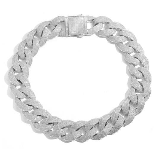 35 mm Round Diamond Cuban Necklace (Diamond Tester Approved)