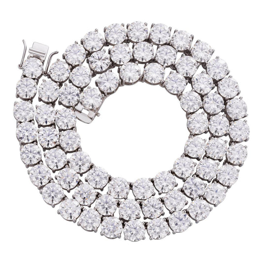 5MM Moissanite Tennis 925 Sliver Necklace | D Color VVS1 Clarity