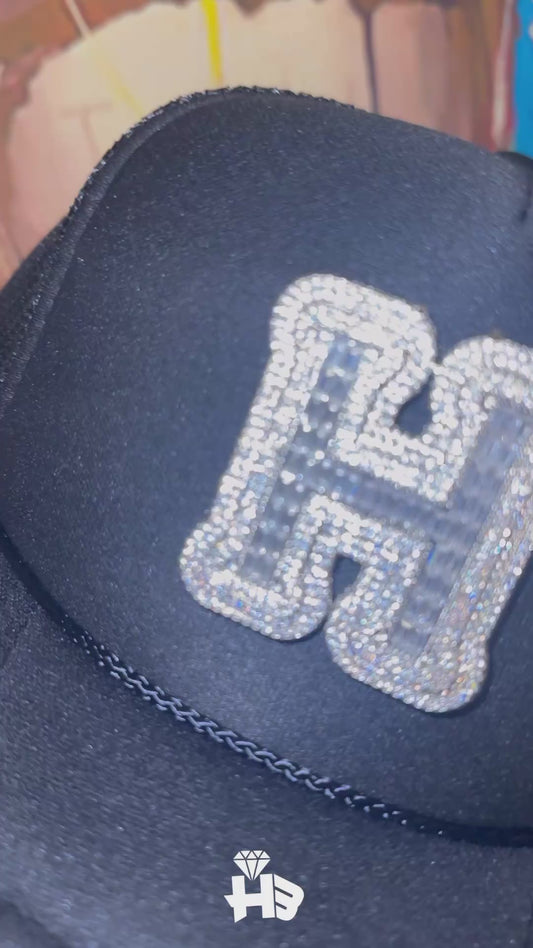 Custom Diamond Letter Trucker Hat (Diamond Tester approved)