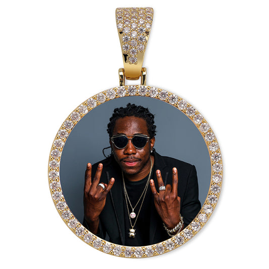 CUSTOM GOLD PICTURE PENDANT NECKLACE